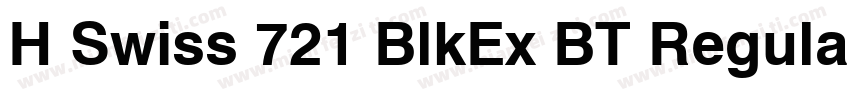 H Swiss 721 BlkEx BT Regular字体转换
